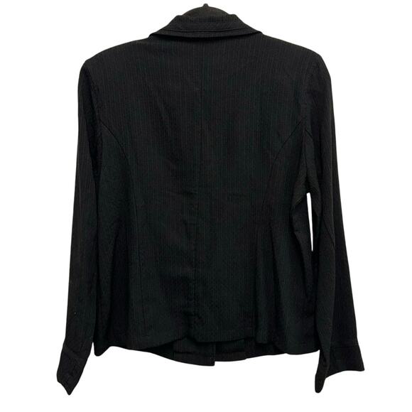 Koret Petite Button Front Lightweight Black Knit Jacket - Picture 2 of 6
